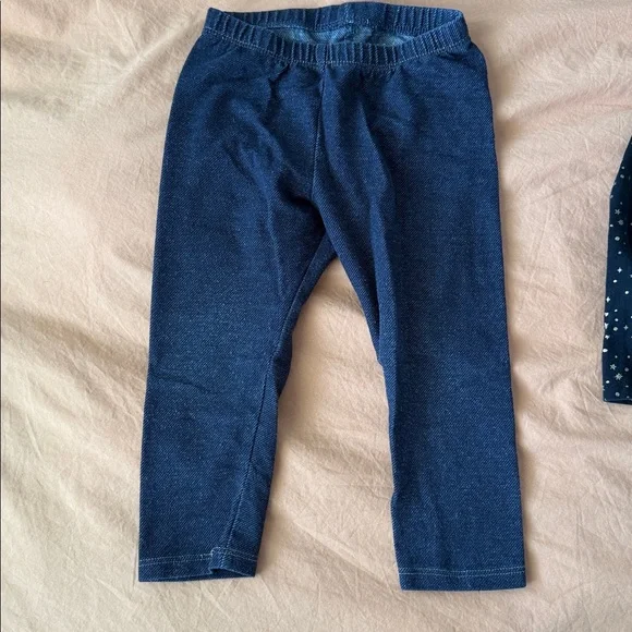 LOT of 6 Cat & Jack Toddler Girl Leggings 2T Bundle Basics - Picture 3 of 10